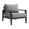 Armen Living Grand 4 Piece Black Aluminum Outdoor Seating Set with Dark Gray Cushions 840254332768 - alternate 10